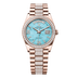 Rolex Day-Date 36 mm Turquoise Set With Diamonds Dial 18 kt Everose Gold President Bracelet 128345rbr-0065