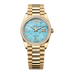 Rolex Day-Date 36 mm Turquoise Set With Diamonds Dial 18k Yellow Gold President Bracelet 128348rbr-0037