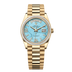 Rolex Day-Date 36 mm Turquoise Set With Diamonds Dial 18k Yellow Gold President Bracelet 128398tbr-0014