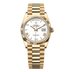 Rolex Day-Date 36 mm White Dial 18k Yellow Gold President Bracelet 128238-0113