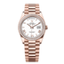 Rolex Day-Date 36 mm White Dial with Diamonds 18 kt Everose Gold President Bracelet 128345rbr-0070
