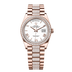 Rolex Day-Date 36 mm White Dial with Diamonds 18 kt Everose Gold President Bracelet 128345rbr-0071