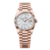 Rolex Day-Date 36 mm White Mother-Of-Pearl Set With Diamonds Dial 18 kt Everose Gold President Bracelet 128235-0078