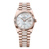 Rolex Day-Date 36 mm White Mother-Of-Pearl Set With Diamonds Dial 18 kt Everose Gold President Bracelet 128235-0079