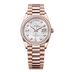 Rolex Day-Date 36 mm White Mother-Of-Pearl Set With Diamonds Dial 18 kt Everose Gold President Bracelet 128345rbr-0028