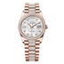Rolex Day-Date 36 mm White Mother-Of-Pearl Set With Diamonds Dial 18 kt Everose Gold President Bracelet 128345rbr-0030