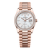 Rolex Day-Date 36 mm White Mother-Of-Pearl Set With Diamonds Dial 18 kt Everose Gold President Bracelet 128395tbr-0026