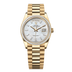 Rolex Day-Date 36 mm White Mother-Of-Pearl Set With Diamonds Dial 18k Yellow Gold President Bracelet 128398tbr-0030