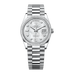 Rolex Day-Date 36 mm White Mother-Of-Pearl Set With Diamonds Dial Platinum President Bracelet 128396tbr-0005