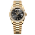 Rolex Day-Date 40 mm Bright Black Dial with Diamonds 18k Yellow Gold President Bracelet 228348rbr-0043