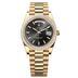 Rolex Day-Date 40 mm Bright Black Dial with Diamonds 18k Yellow Gold President Bracelet 228398tbr-0041