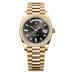 Rolex Day-Date 40 mm Bright Black Set With Diamonds Dial 18k Yellow Gold President Bracelet 228348rbr-0001