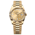 Rolex Day-Date 40 mm Champagne-Colour Set With Diamonds Dial 18k Yellow Gold President Bracelet 228238-0005