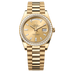 Rolex Day-Date 40 mm Champagne-Colour Set With Diamonds Dial 18k Yellow Gold President Bracelet 228348rbr-0002