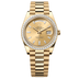 Rolex Day-Date 40 mm Champagne-Colour Set With Diamonds Dial 18k Yellow Gold President Bracelet 228398tbr-0002