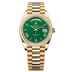 Rolex Day-Date 40 mm Green Dial with Diamonds 18k Yellow Gold President Bracelet 228348rbr-0040