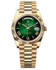 Rolex Day-Date 40 40 mm Green OmbrÈ Dial 18k Yellow Gold President Bracelet 228238-0069 - WATCHXNYC