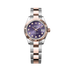 Rolex Lady-Datejust 28 mm Aubergine Set With Diamonds Dial Oystersteel and Everose Gold Oyster Bracelet 279171-0016