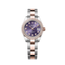 Rolex Lady-Datejust 28 mm Aubergine Set With Diamonds Dial Oystersteel and Everose Gold Oyster Bracelet 279381rbr-0016