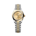 Rolex Lady-Datejust 28 mm Champagne-Colour Set With Diamonds Dial Oystersteel and 18k Yellow Gold Jubilee Bracelet 279163-0011