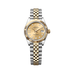 Rolex Lady-Datejust 28 mm Champagne-Colour Set With Diamonds Dial Oystersteel and 18k Yellow Gold Jubilee Bracelet 279173-0021
