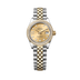 Rolex Lady-Datejust 28 mm Champagne-Colour Set With Diamonds Dial Oystersteel and 18k Yellow Gold Jubilee Bracelet 279383rbr-0021