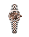 Rolex Lady-Datejust 28 mm Chocolate  Dial Oystersteel and Everose Gold Jubilee Bracelet 279171-0017 - WATCHXNYC