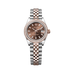 Rolex Lady-Datejust 28 mm Chocolate  Dial with Diamonds  Oystersteel and Everose Gold Jubilee Bracelet 279381rbr-0017