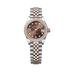 Rolex Lady-Datejust 28 mm Chocolate Set With Diamonds Dial Oystersteel and Everose Gold Jubilee Bracelet 279381rbr-0003