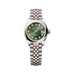 Rolex Lady-Datejust 28 mm Olive Green Set With Diamonds Dial Oystersteel and Everose Gold Jubilee Bracelet 279161-0007