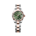 Rolex Lady-Datejust 28 mm Olive Green Set With Diamonds Dial Oystersteel and Everose Gold Oyster Bracelet 279171-0008