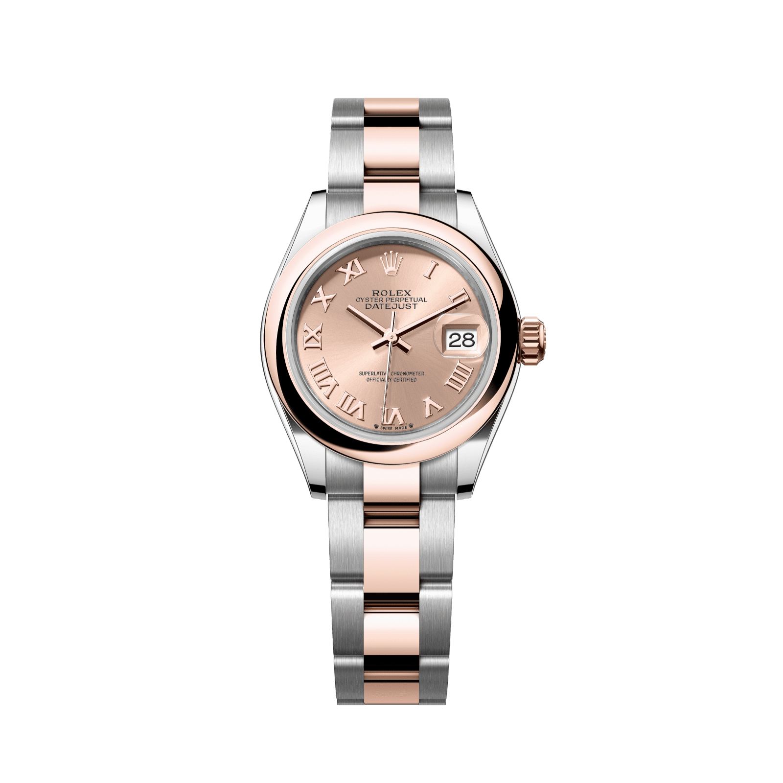 Rolex Lady-Datejust 28 mm RosÈ-Colour Dial Oystersteel and Everose Gold Oyster Bracelet 279161-0026 - WATCHXNYC