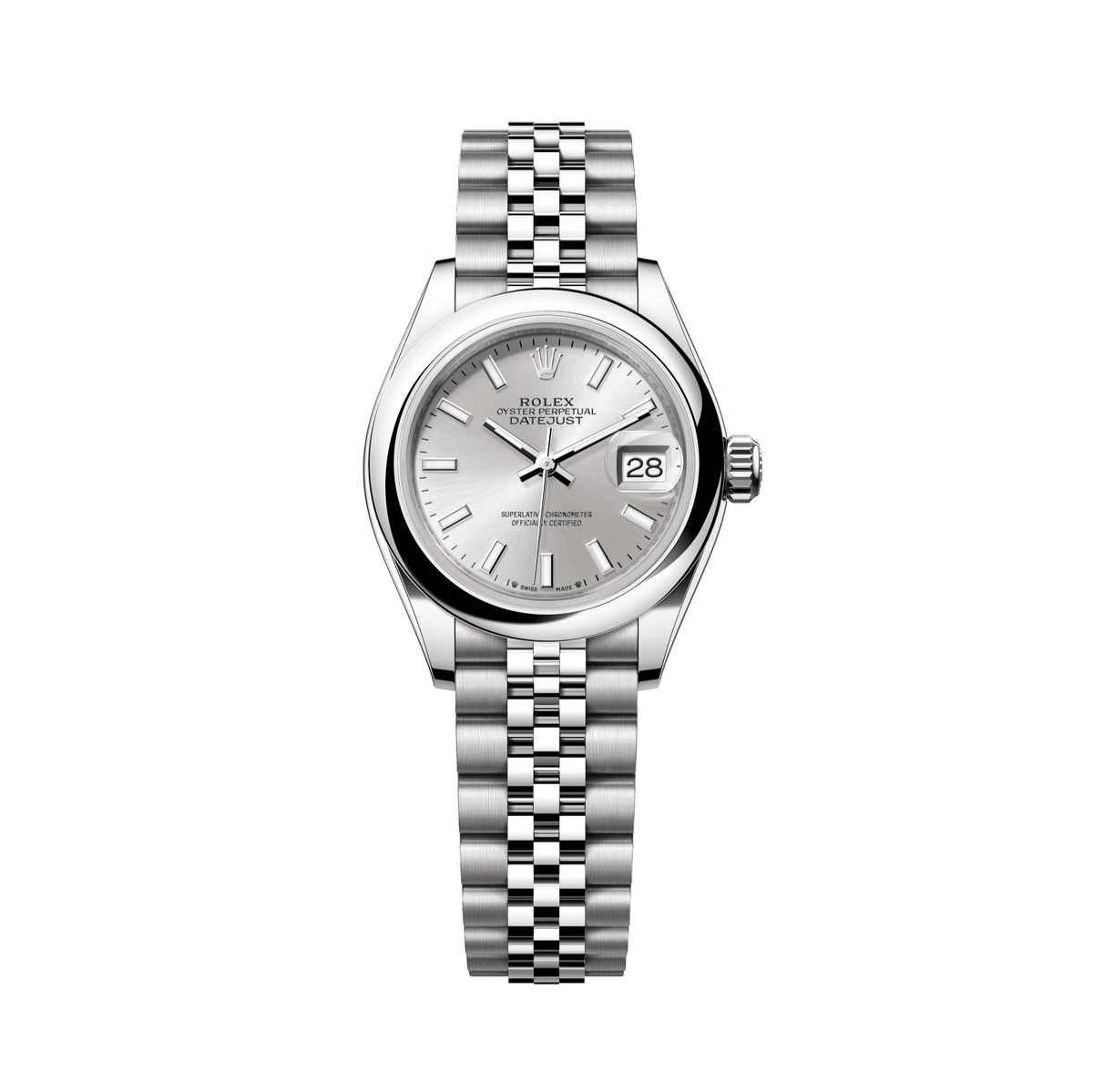 Rolex Lady-Datejust 28 mm Silver  Dial Oystersteel Jubilee Bracelet 279160-0005 - WATCHXNYC