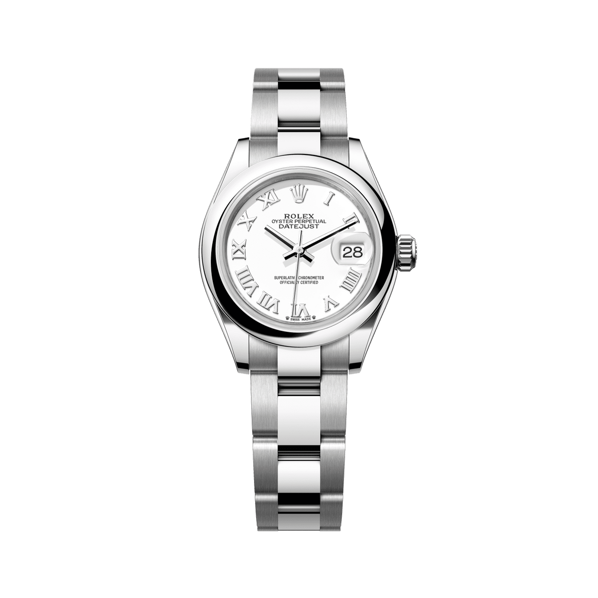 Rolex Lady-Datejust 28 mm White  Dial Oystersteel Oyster Bracelet 279160-0016 - WATCHXNYC