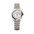 Rolex Lady-Datejust 28 mm White Mother-Of-Pearl Set With Diamonds Dial Oystersteel and Everose Gold Jubilee Bracelet 279161-0013