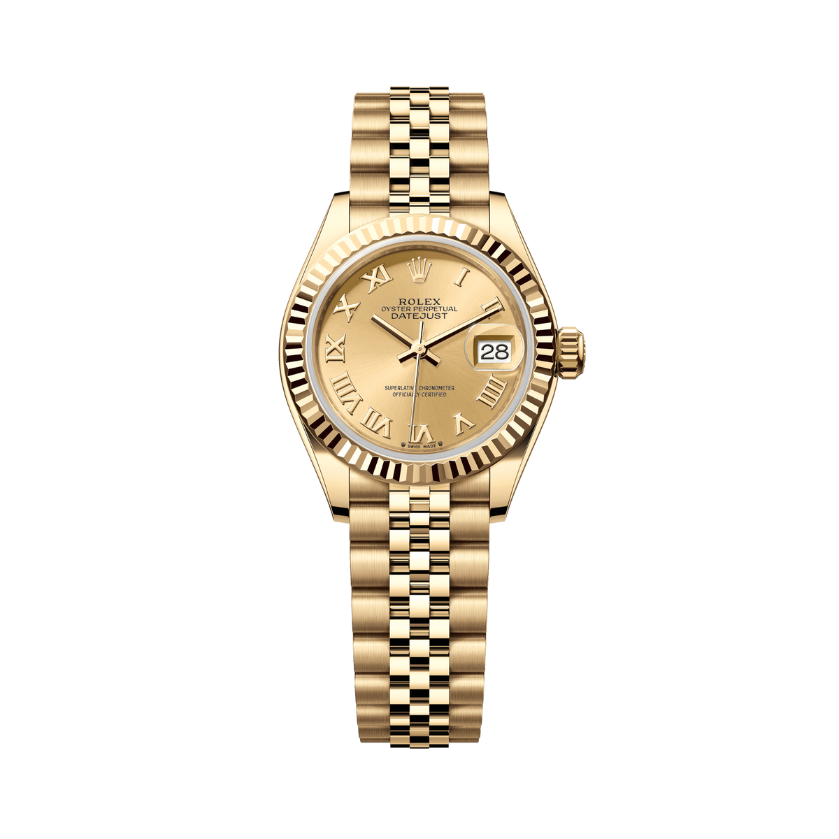 Rolex Oyster 28 mm Champagne Dial 18k Yellow Gold Jubilee Bracelet. 279178-0023 - WATCHXNYC