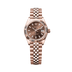 Rolex Oyster 28 mm Chocolate Dial 18 kt Everose Gold Jubilee 279175-0008
