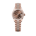 Rolex Oyster 28 mm Chocolate Set With Diamonds Dial 18 kt Everose Gold Jubilee 279135rbr-0018