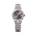 Rolex Oyster 28 mm Dark Grey Dial 18 kt White Gold President, Semi-Circular Three-Piece Links 279139rbr-0009