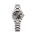 Rolex Oyster 28 mm Dark Grey Dial 18 kt White Gold President, Semi-Circular Three-Piece Links 279139rbr-0010
