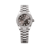 Rolex Oyster 28 mm Dark Grey Set With Diamonds Dial 18 kt White Gold President, Semi-Circular Three-Piece Links 279139rbr-0011