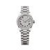 Rolex Oyster 28 mm Diamond-paved Dial 18 kt White Gold President, Semi-Circular Three-Piece Links /279139rbr-0014