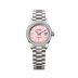 Rolex Oyster 28 mm Pink Opal Set With Diamonds Dial 18 kt White Gold President, Semi-Circular Three-Piece Links 279139rbr-0002