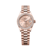 Rolex Oyster 28 mm Rose-colour Dial 18 kt Everose Gold President, Semi-Circular Three-Piece Links 279135rbr-0025