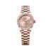 Rolex Oyster 28 mm Rose-colour Dial 18 kt Everose Gold President, Semi-Circular Three-Piece Links 279135rbr-0027