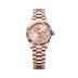 Rolex Oyster 28 mm Rose-Colour Dial 18 kt Everose Gold President, Semi-Circular Three-Piece Links 279175-0025