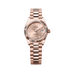 Rolex Oyster 28 mm Rose-colour Set With Diamonds Dial 18 kt Everose Gold President, Semi-Circular Three-Piece Links 279175-0029