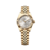 Rolex Oyster 28 mm Silver Set With Diamonds Dial 18k Yellow Gold Jubilee Bracelet. 279178-0004
