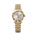 Rolex Oyster 28 mm Silver Set With Diamonds Dial 18k Yellow Gold Jubilee Bracelet. 279178-0016