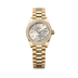 Rolex Oyster 28 mm Silver set with diamonds Dial 18k Yellow Gold President Bracelet 279138rbr-0019